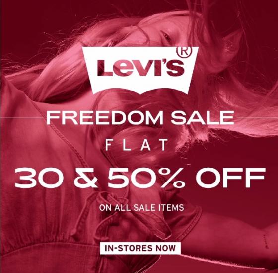 Levi s FREEDOM SALE FLAT 30 50 OFF on all sales items in stores nationwide What s On Sale